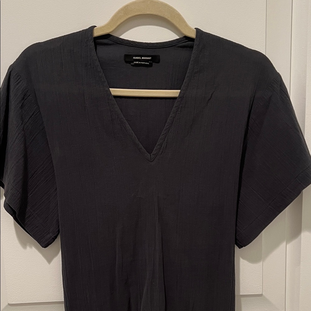 Isabel Marant Charcoal V-Neck Blouse